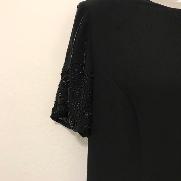 Evening beaded black dress women’s size 10 - Picture 5 of 10
